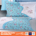 Multifuncional imitação de retalhos de algodão estampado quilt 4 pcs tampa de cama